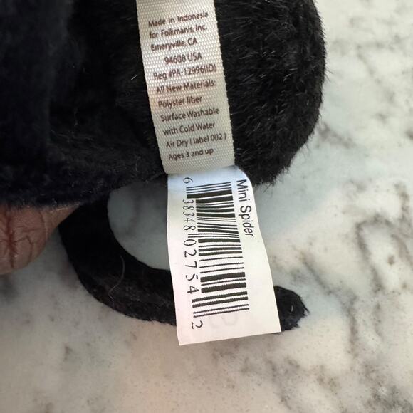 Folkmanis Mini Spider Finger Puppet Black Arachnid Puppet Tarantula - Picture 10 of 10